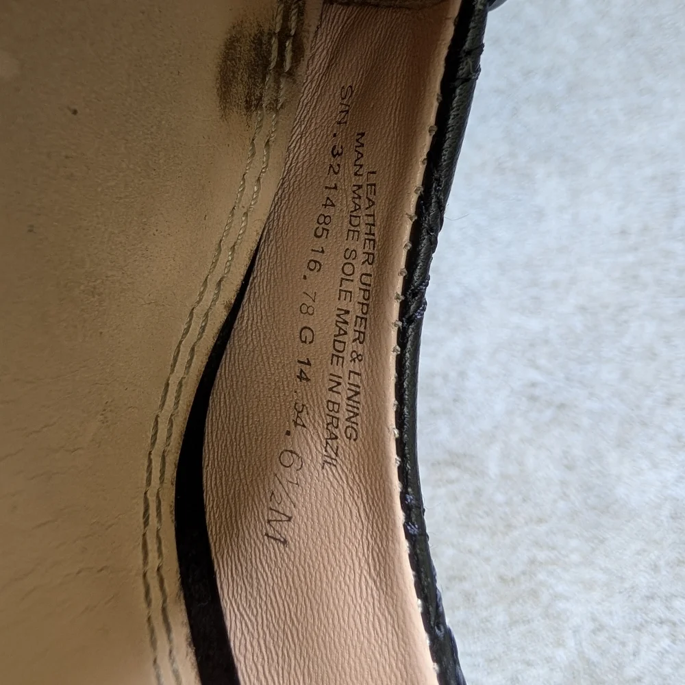 Tory Burch Claremont Black Patent Leather Quilted Wedges - Size 6.5